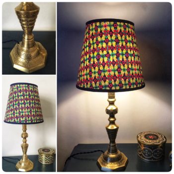Détail d'une lampe restaurée