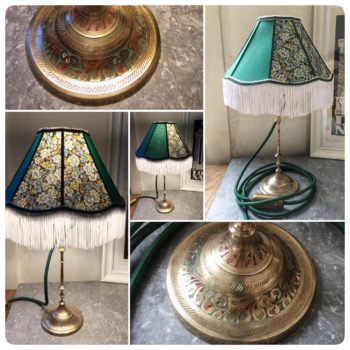 Détail d'une lampe restaurée