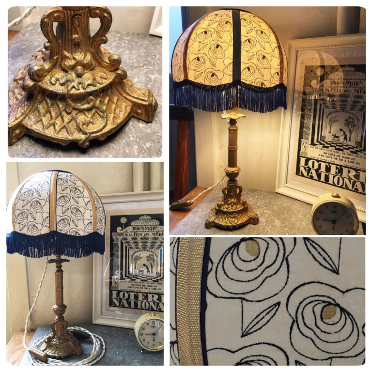 Détail d'une lampe restaurée